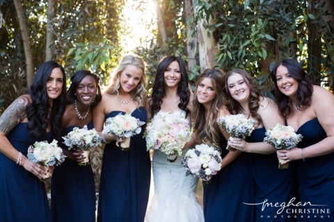 Twin Oaks House and Garden Estate Wedding Bride with Bridesmaids Photo