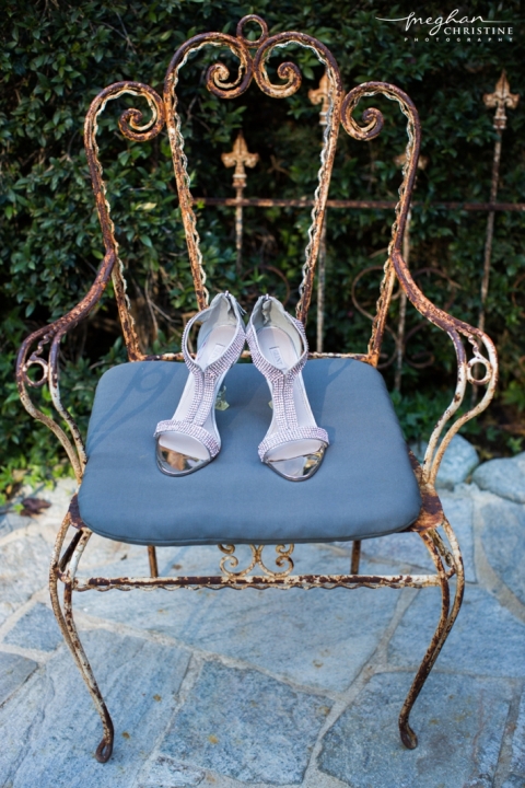 Twin Oaks House and Garden Estate Wedding Bride's Shoes Photo