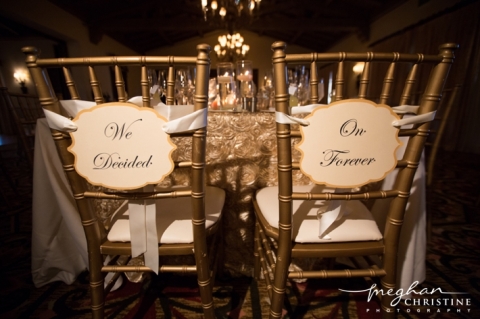 Four Seasons Biltmore Wedding Reception Chair Decoration Photo