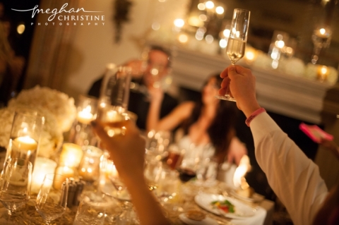 Four Seasons Biltmore Bride and Groom Wedding Toast Photo