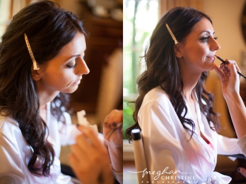 Four Seasons Santa Barbara Wedding Bride's Make Up Close Up Photo 