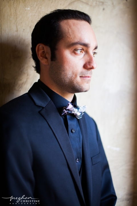 Santa Barbara Mission Wedding Groom Portrait Photo