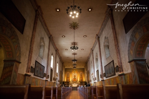 Santa Barbara Mission Wedding In Church Photo