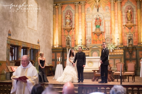 Santa Barbara Mission Wedding Ceremony Mass Photo