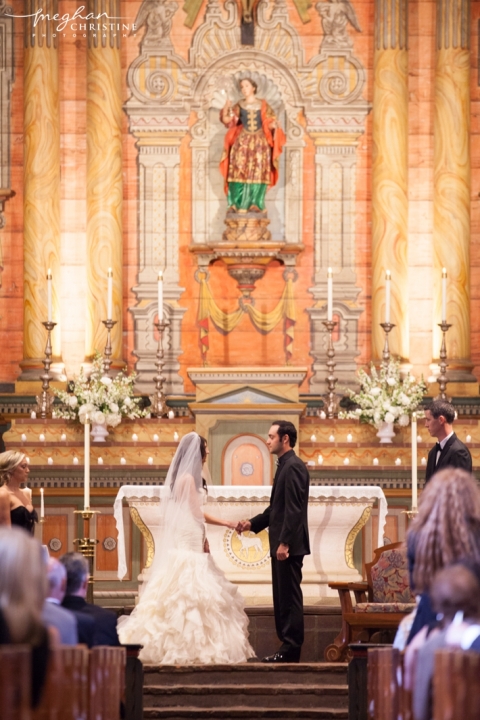Santa Barbara Mission Wedding Ceremony Vows Photo