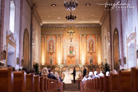 Santa Barbara Mission Wedding Ceremony Photo