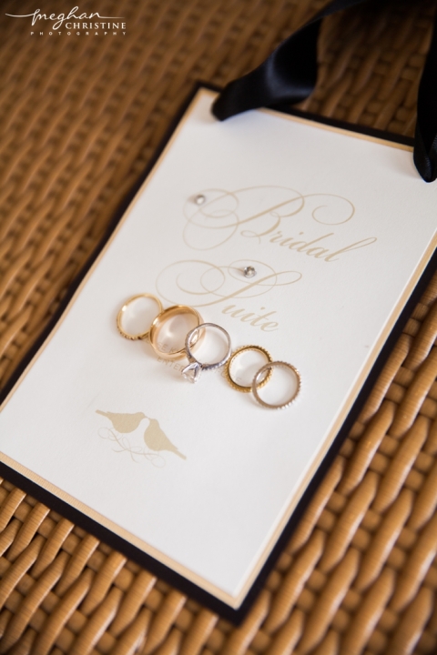 Four Seasons Biltmore Santa Barbara Bride and Groom Wedding Rings Photo