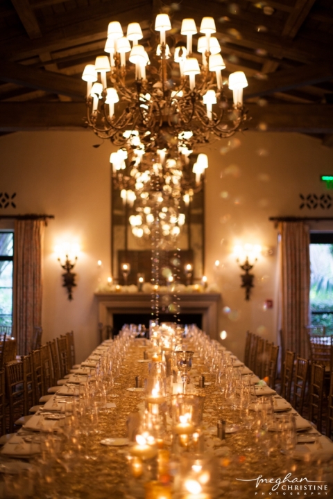 Four Seasons Biltmore Wedding Long Reception Table Photo