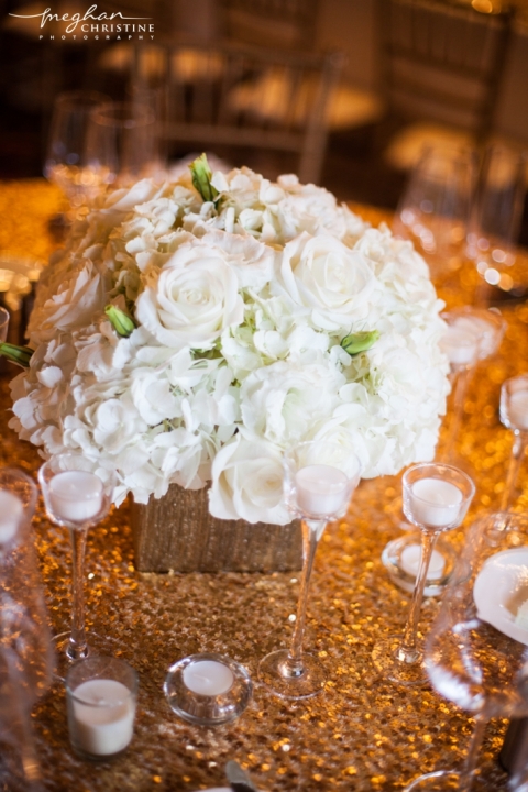 Four Seasons Biltmore Wedding Reception Table Centerpiece Photo