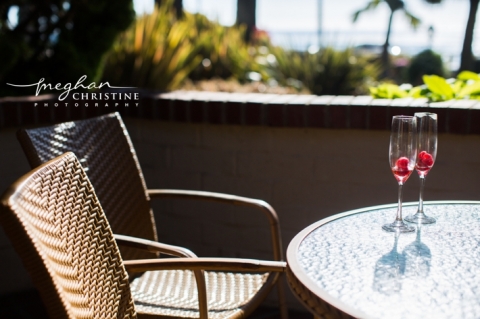 Four Seasons Biltmore Santa Barbara Wedding Champagne Flute Photo