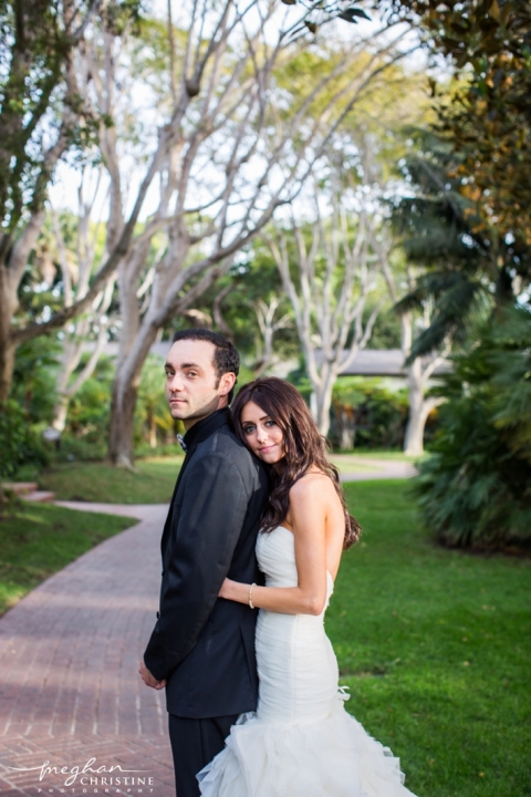 Four Seasons Biltmore Wedding Wife hugging Husband Photo
