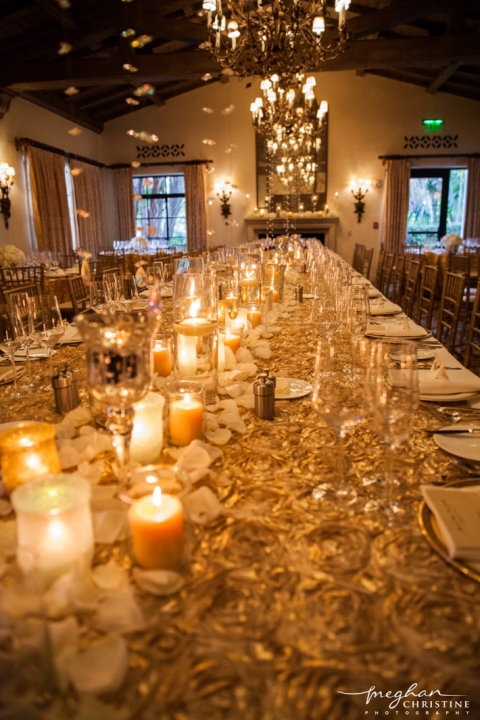Four Seasons Biltmore Wedding Reception Table Close Up Photo