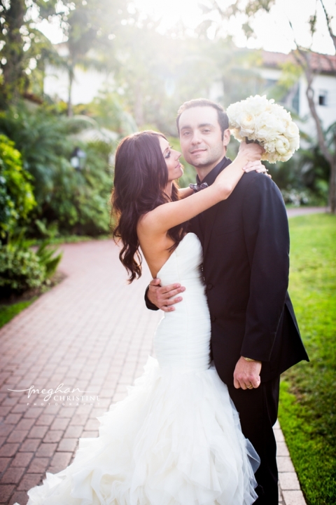 Four Seasons Biltmore Wedding Husband and Wife Close Up Photo