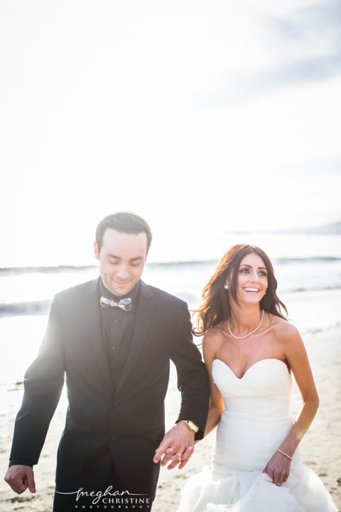 Four Seasons Biltmore Wedding Husband and Wife Holding Hands Photo