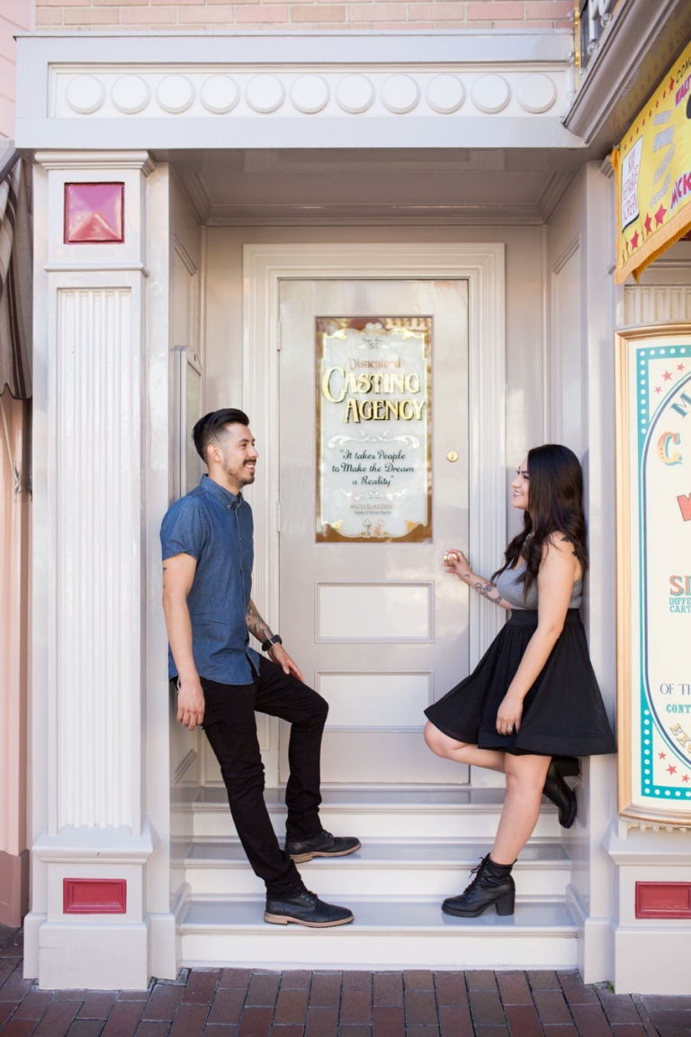 Disneyland Engagement Casting Agency Booth Photo 