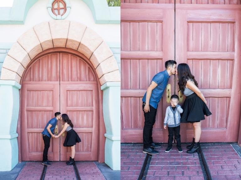 Disney Engagement Kissing in Toontown Photo 