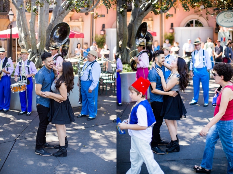 Disneyland Engagement New Orleans Square Band Photo 