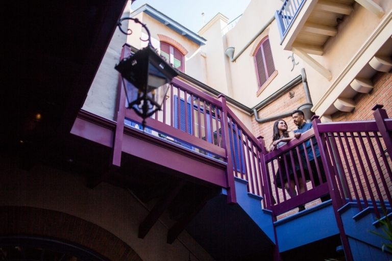 Disneyland Engagement New Orleans Square Photo 