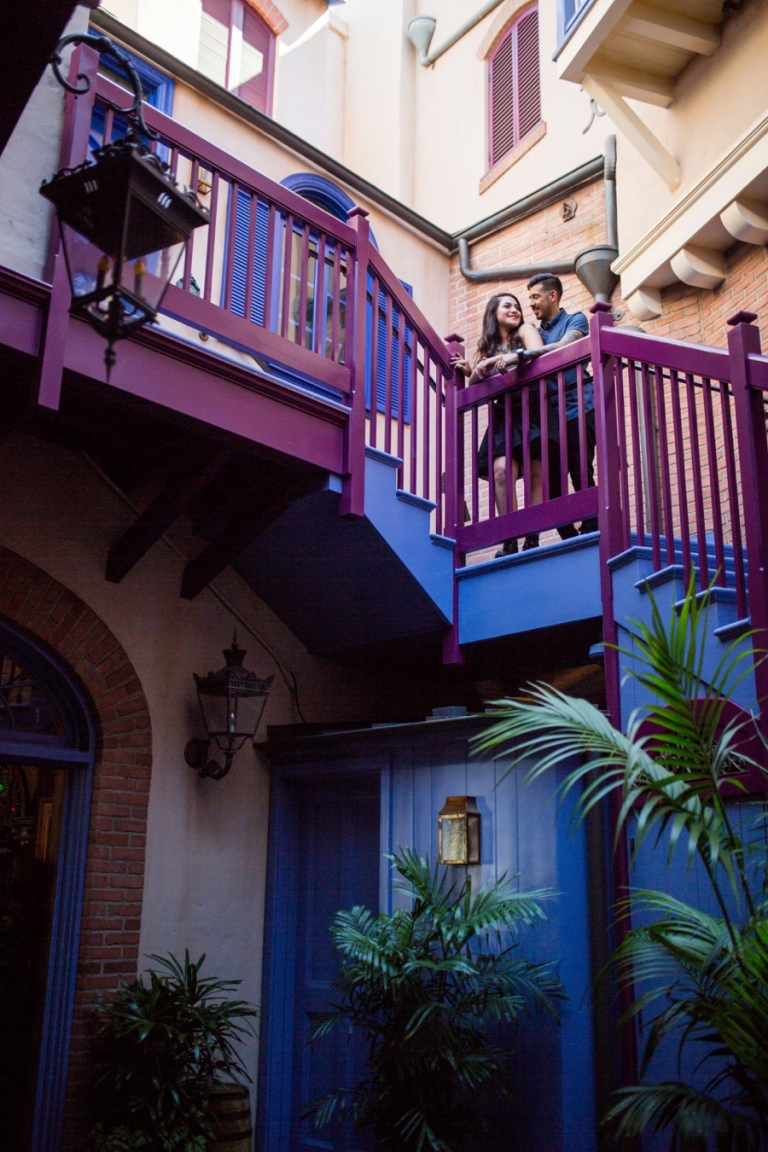 Disneyland Engagement New Orleans Square Photo 