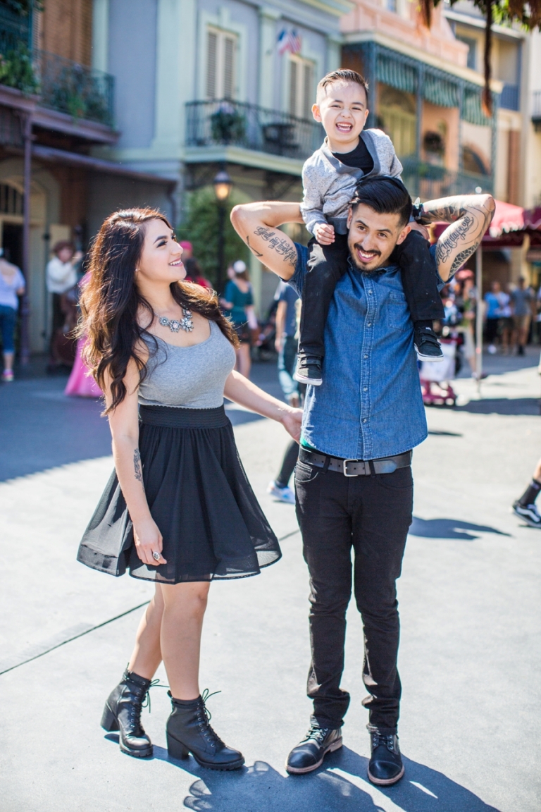 Disneyland Engagement Family Photo