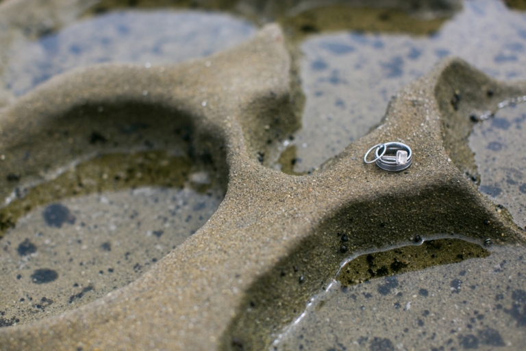 Whispering Sands Beach Wedding Rings Photo