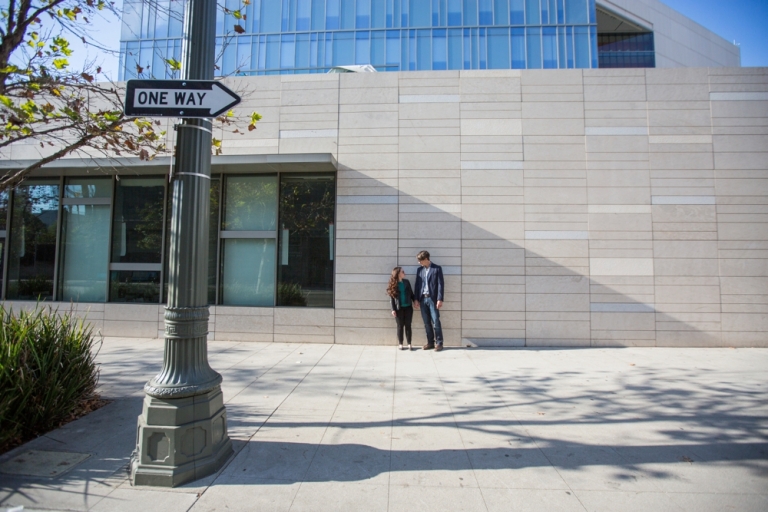 Downtown LA Engagement Photo